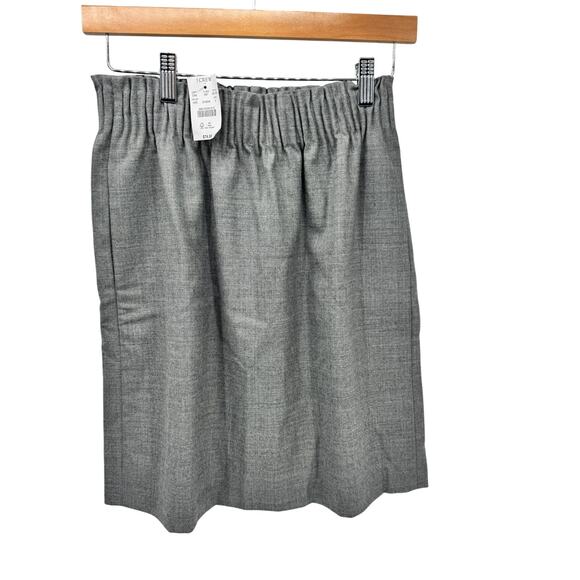 J Crew Skirt Womens 0 Gray Wool Blend Sidewalk Style Lined + Pockets Preppy NEW - Picture 3 of 11